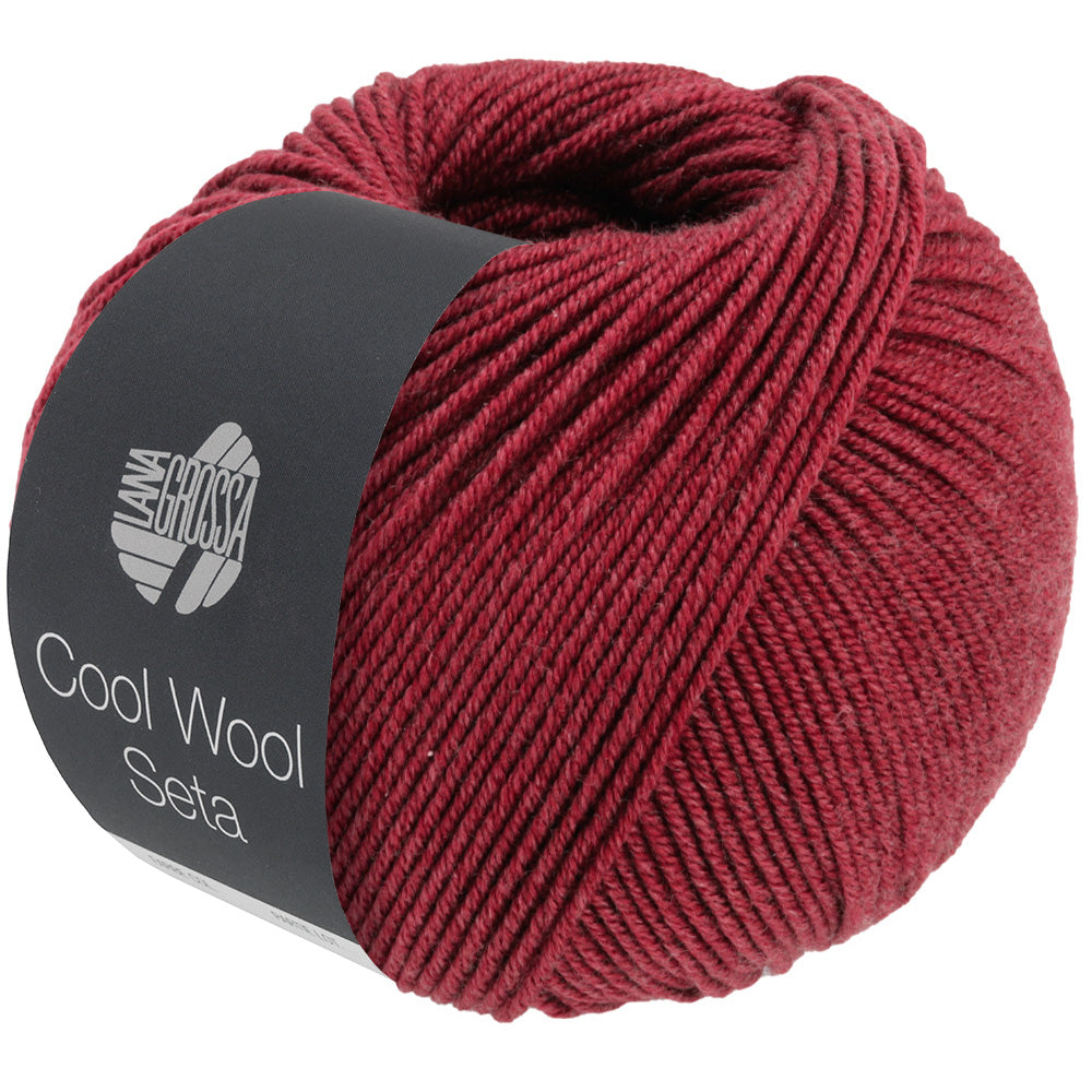 Lana Grossa COOL WOOL SETA 0010, Farbe Burgund