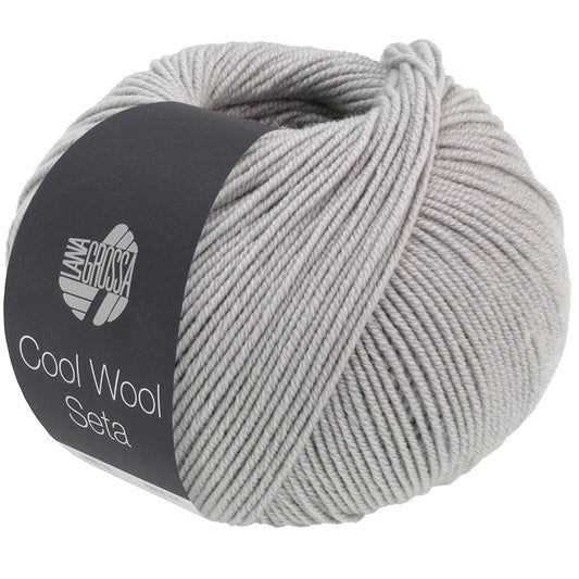 Lana Grossa COOL WOOL SETA 0017, Farbe Hellgrau