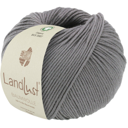 LANDLUST BAUMWOLLE GOTS 0002 von Lana Grossa - Farbe Grau bei knitkiste.de