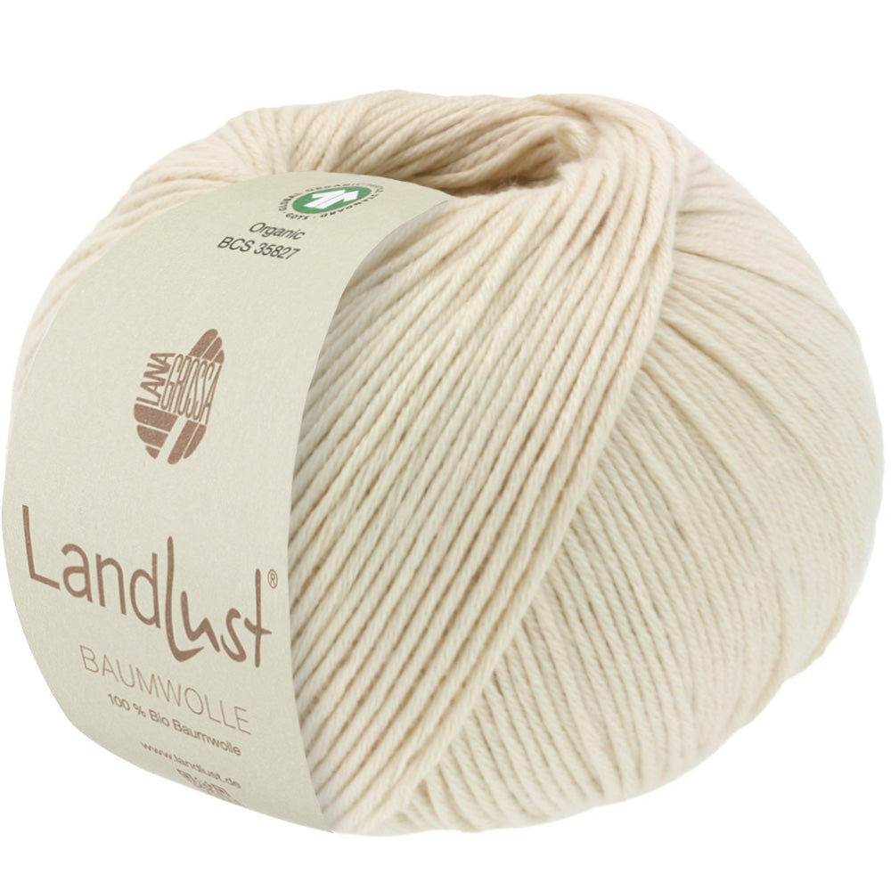 LANDLUST BAUMWOLLE GOTS 0003 von Lana Grossa - Farbe Natur bei knitkiste.de