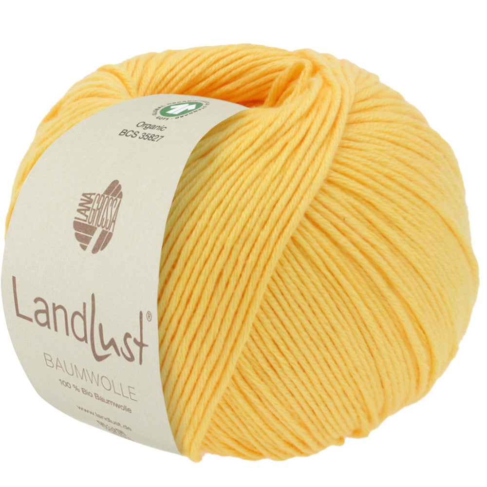 LANDLUST BAUMWOLLE GOTS 0005 von Lana Grossa - Farbe Gelb bei knitkiste.de