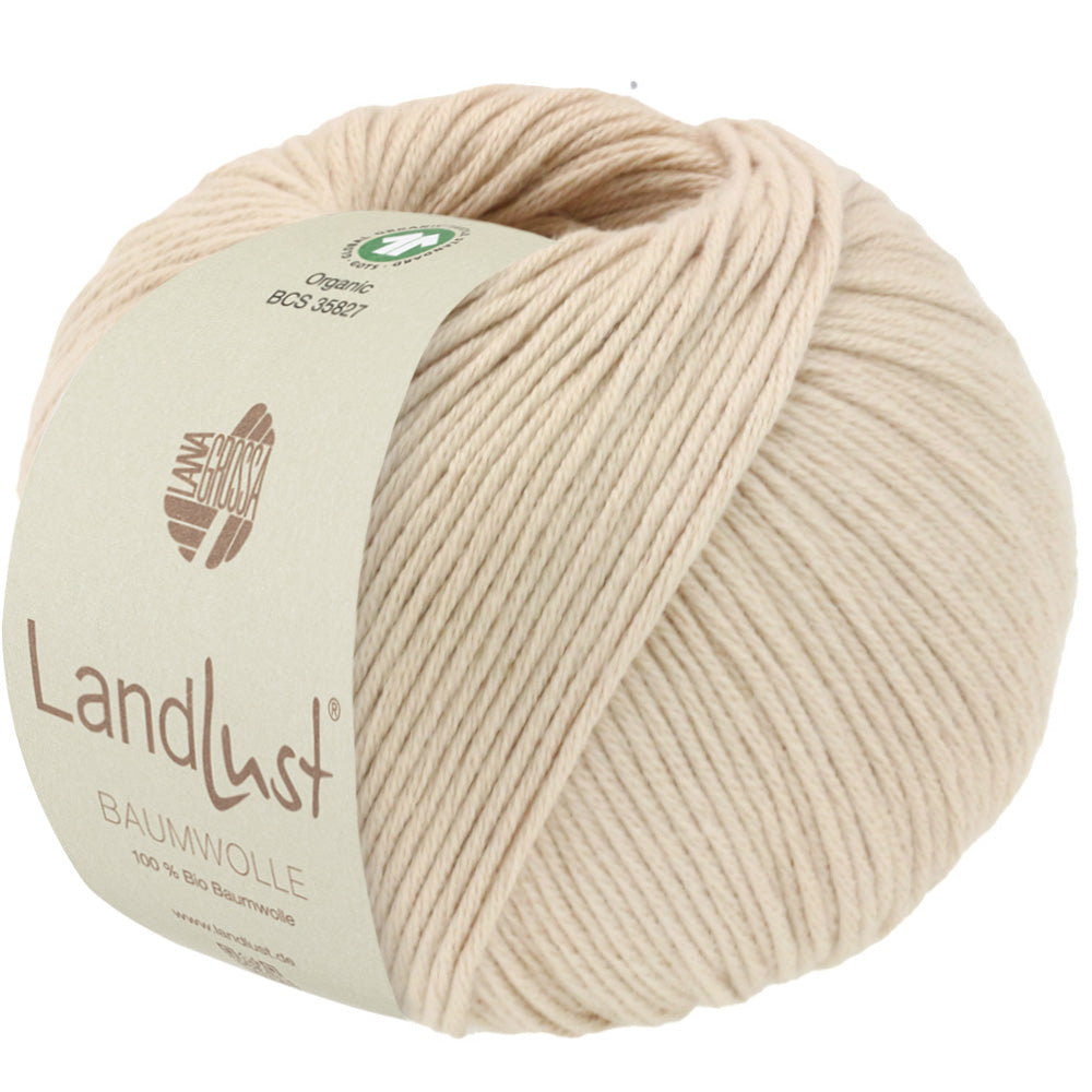 LANDLUST BAUMWOLLE GOTS 0015 von Lana Grossa - Farbe Beige bei knitkiste.de