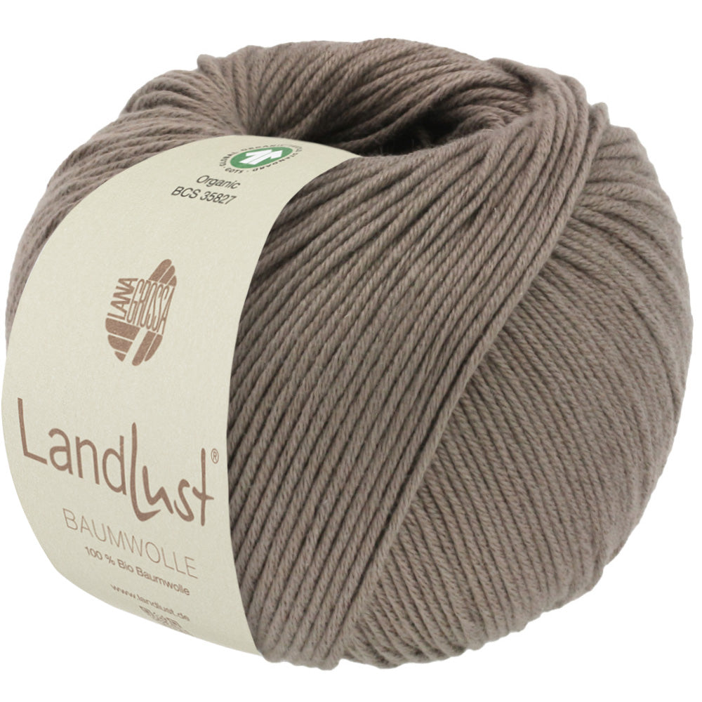 LANDLUST BAUMWOLLE GOTS 0016 von Lana Grossa - Farbe Graubraun bei knitkiste.de