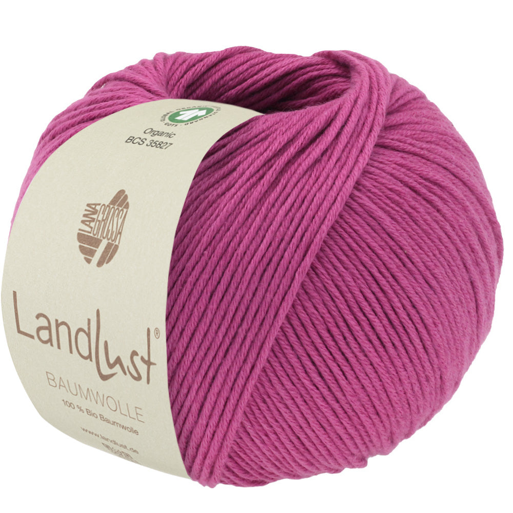 LANDLUST BAUMWOLLE GOTS 0018 von Lana Grossa - Farbe Fuchsia bei knitkiste.de