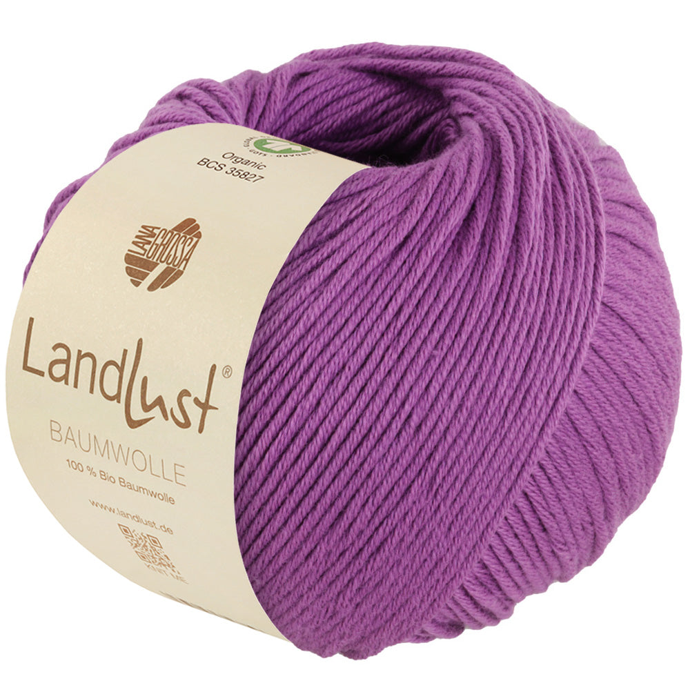 LANDLUST BAUMWOLLE GOTS 0022 von Lana Grossa - Farbe Violett bei knitkiste.de