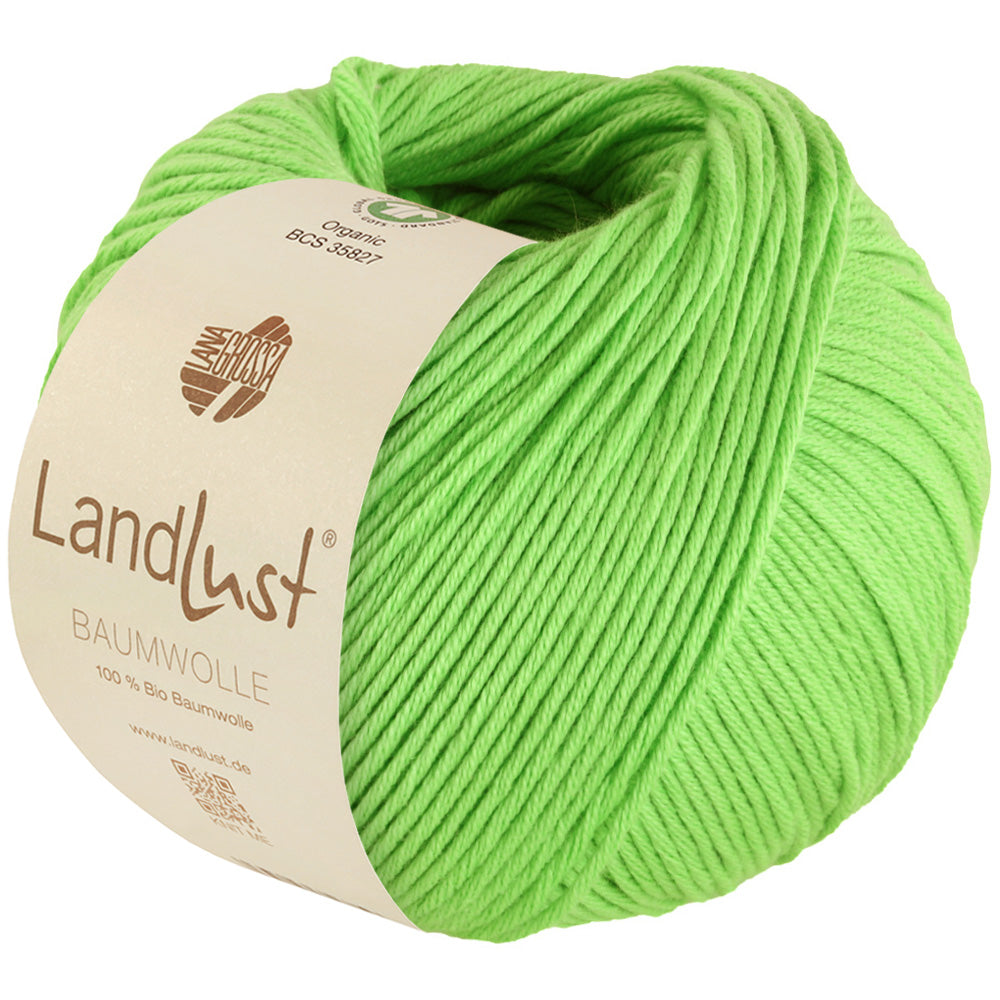 LANDLUST BAUMWOLLE GOTS 0024 von Lana Grossa - Farbe Frühlingsgrün bei knitkiste.de