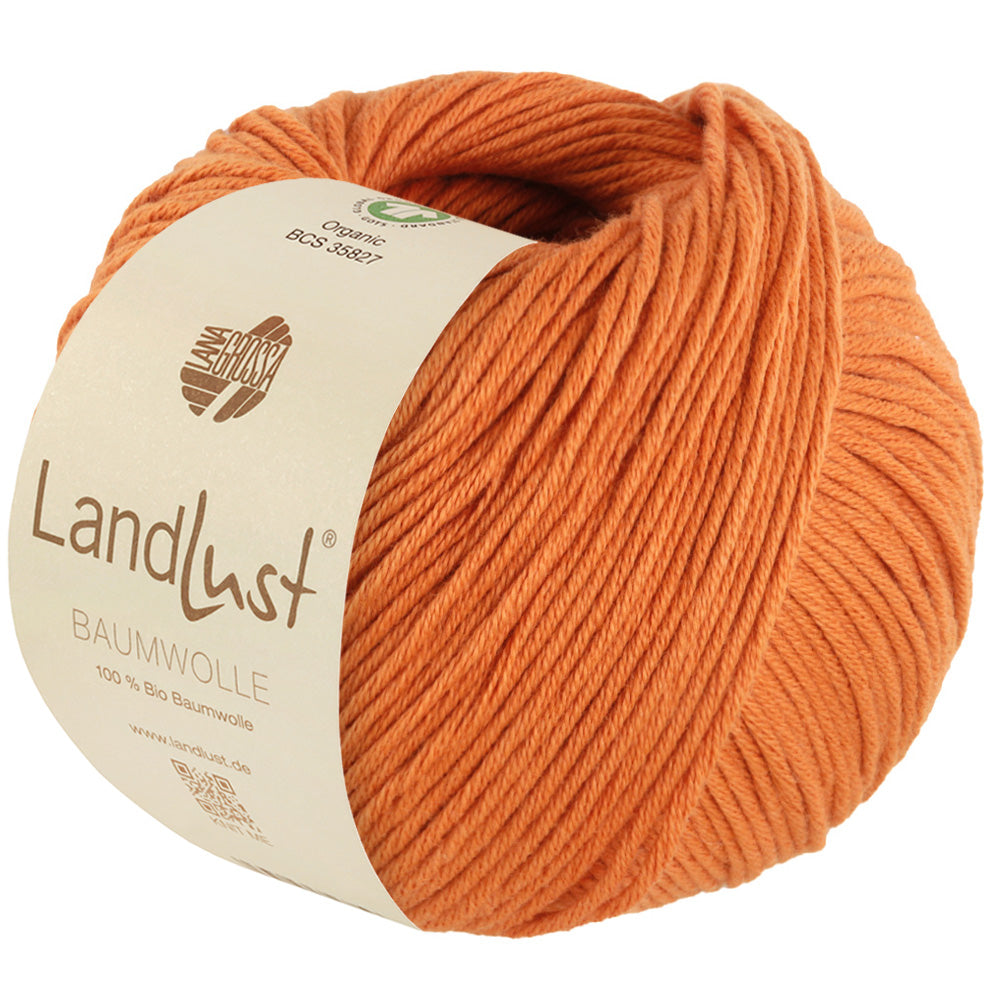 LANDLUST BAUMWOLLE GOTS 0026 von Lana Grossa - Farbe Zimtorange bei knitkiste.de