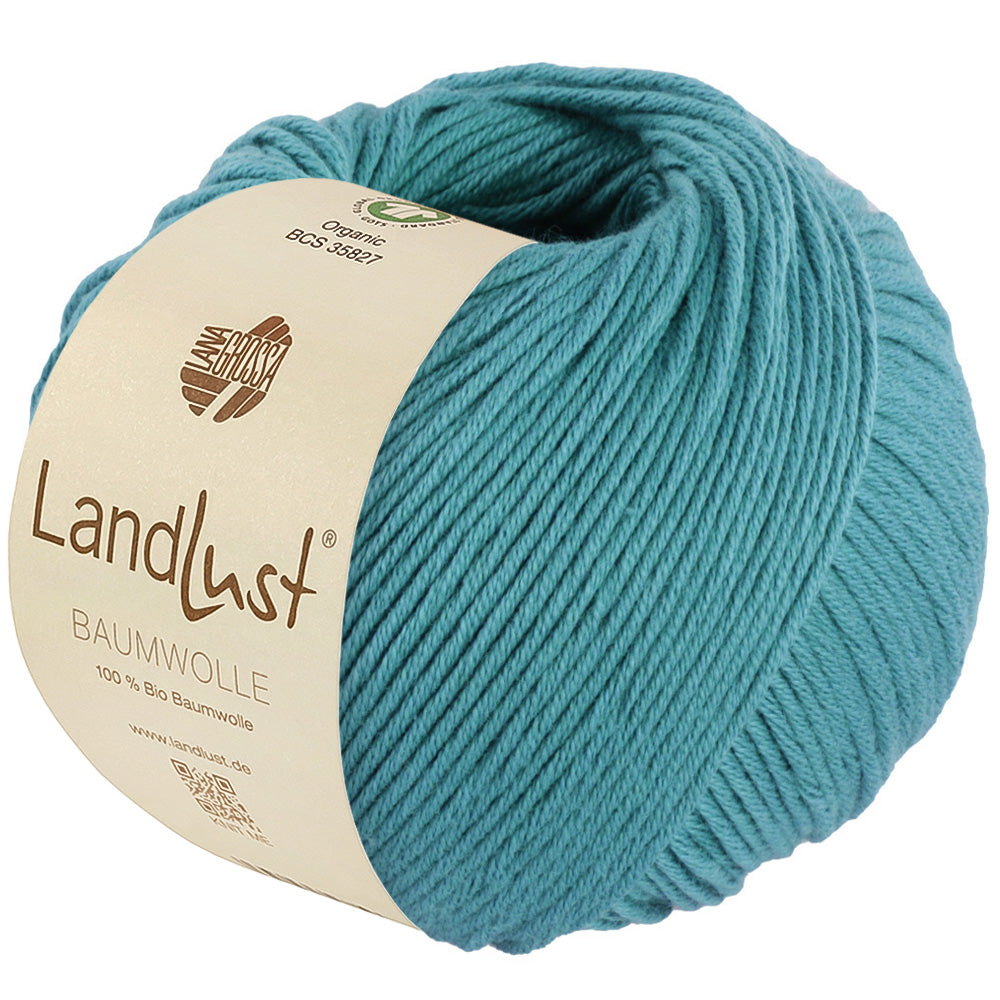 LANDLUST BAUMWOLLE GOTS 0028 von Lana Grossa - Farbe Türkis bei knitkiste.de