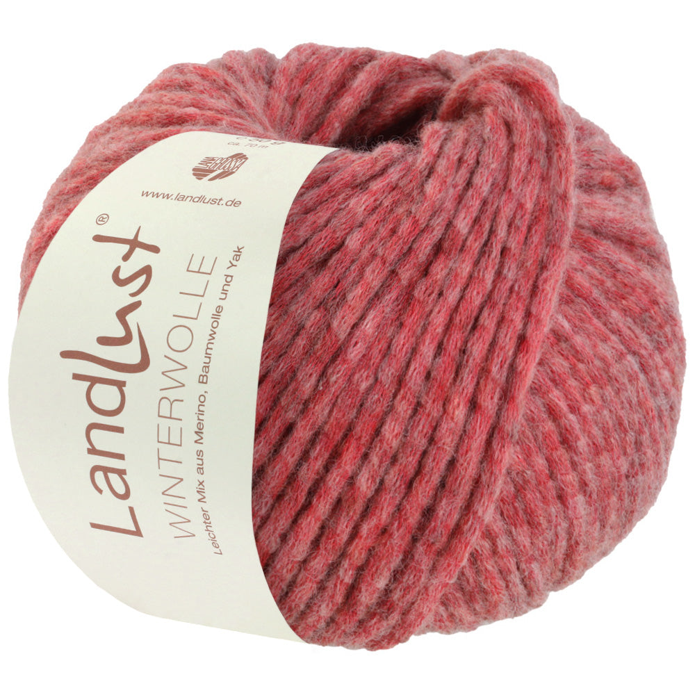 LANDLUST WINTERWOLLE 0029 von Lana Grossa - Farbe Rot Meliert bei knitkiste.de