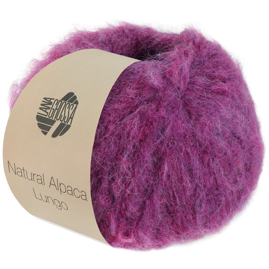 Lana Grossa NATURAL ALPACA LUNGO 0013, Farbe Rotviolett