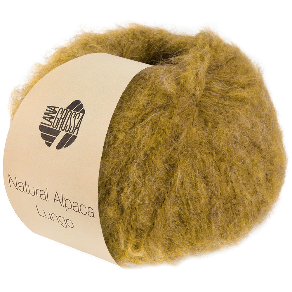 Lana Grossa NATURAL ALPACA LUNGO 0016, Farbe Senf