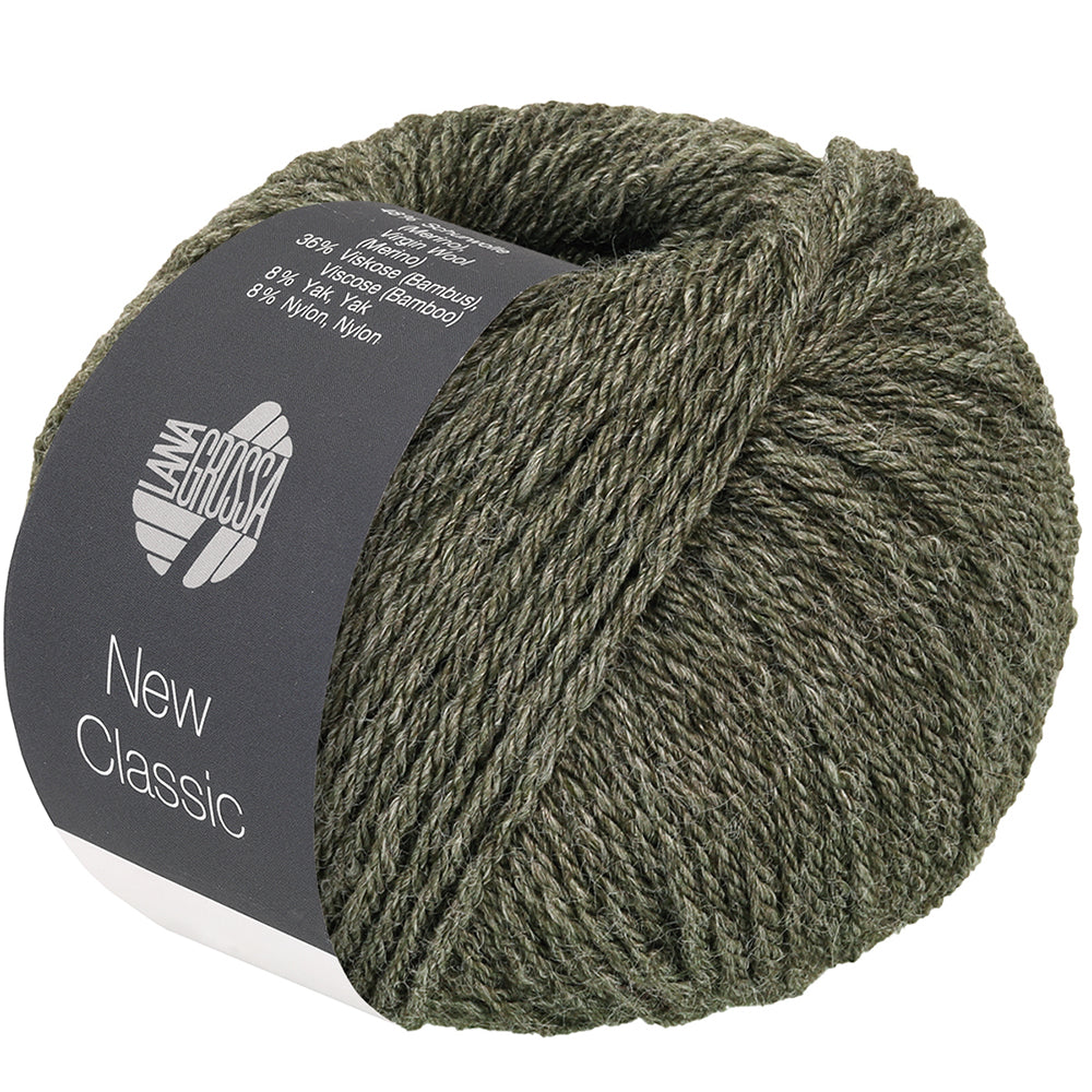 Lana Grossa NEW CLASSIC 0009, Farbe Moosgrün