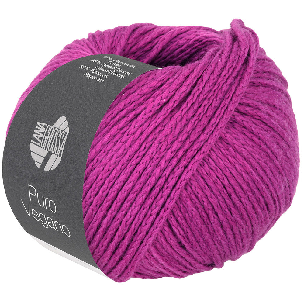 Lana Grossa PURO VEGANO 0008, Farbe Dunkelfuchsia