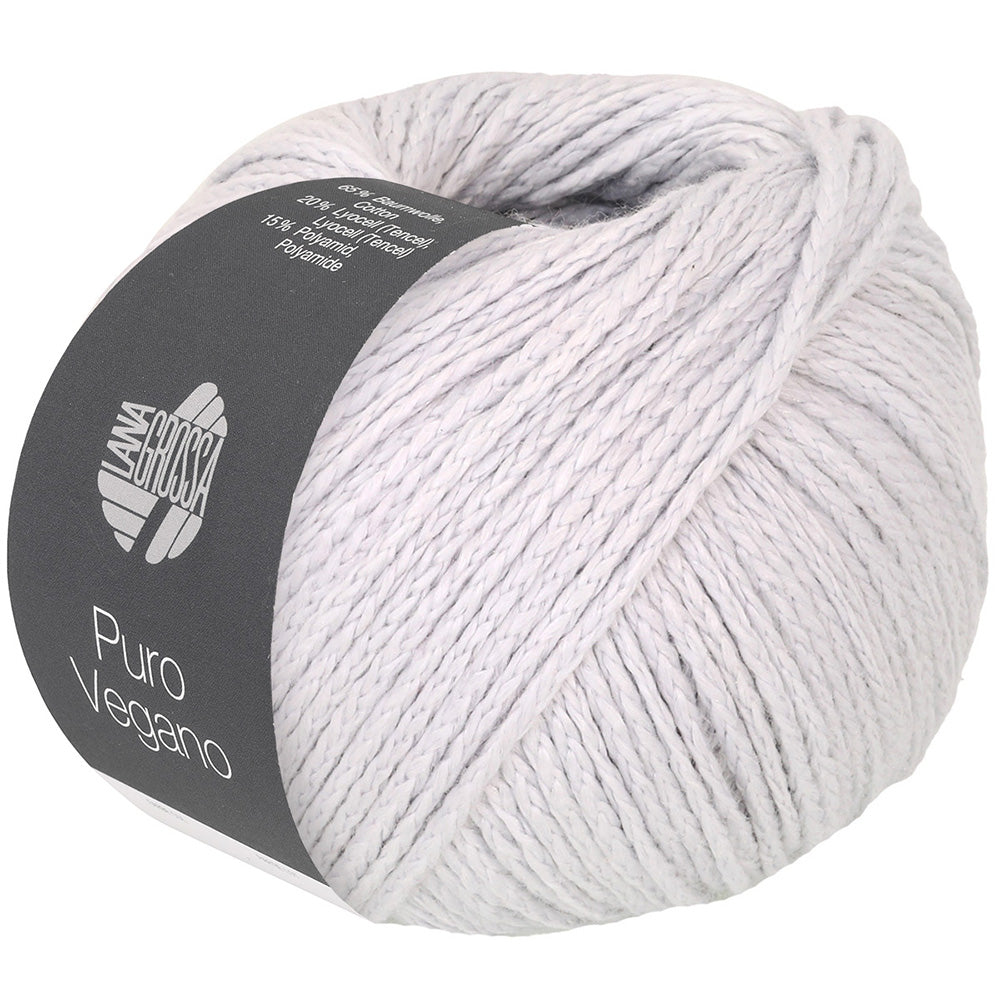 Lana Grossa PURO VEGANO 0010, Farbe Silbergrau