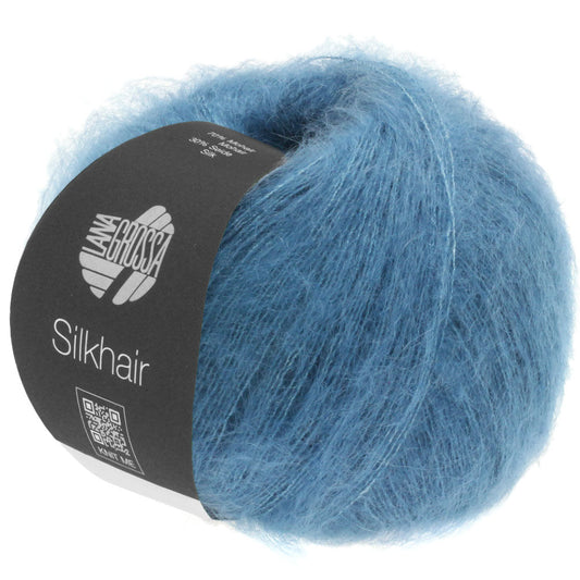 Lana Grossa SILKHAIR 0103, Farbe Jeansblau