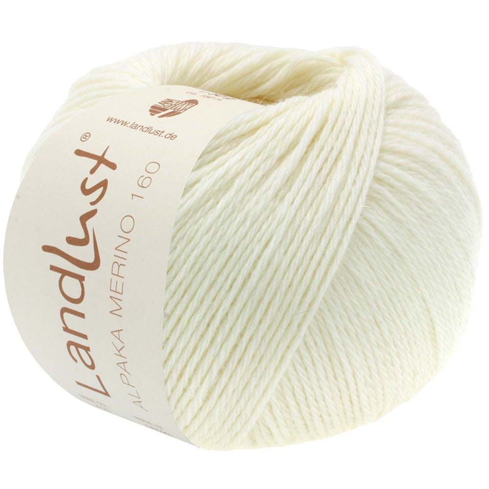 LANDLUST ALPAKA MERINO 160 0401 von Lana Grossa - Farbe Rohweiß bei knitkiste.de