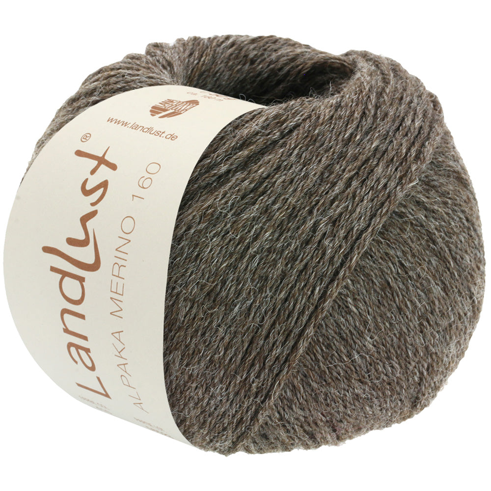 LANDLUST ALPAKA MERINO 160 0405 von Lana Grossa - Farbe Graubraun bei knitkiste.de