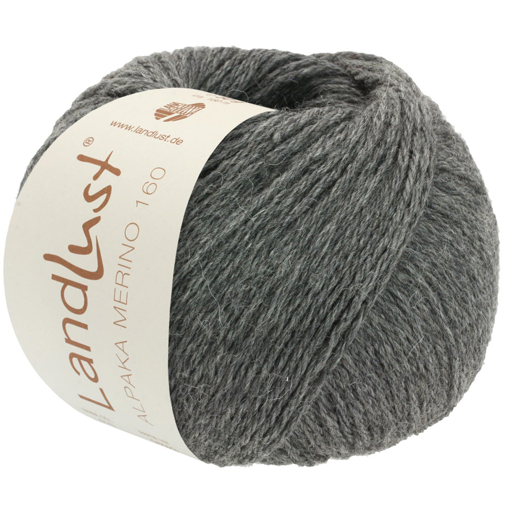 LANDLUST ALPAKA MERINO 160 0408 von Lana Grossa - Farbe Dunkelgrau bei knitkiste.de