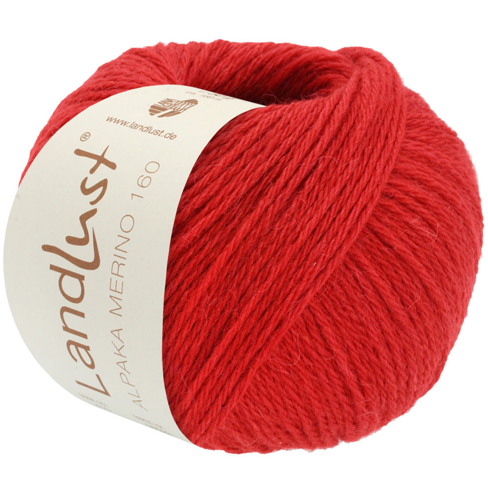 LANDLUST ALPAKA MERINO 160 0419 von Lana Grossa - Farbe Rot bei knitkiste.de