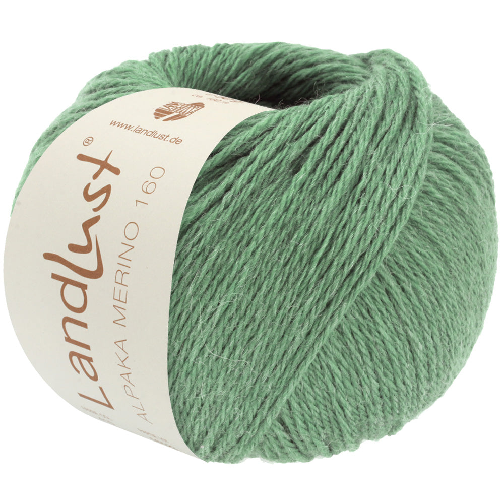LANDLUST ALPAKA MERINO 160 0432 von Lana Grossa - Farbe Schilfgrün bei knitkiste.de