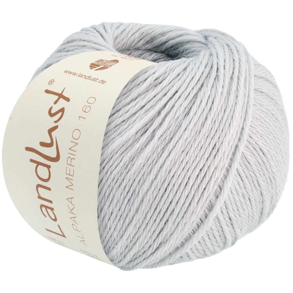 LANDLUST ALPAKA MERINO 160 0439 von Lana Grossa - Farbe Silbergrau bei knitkiste.de