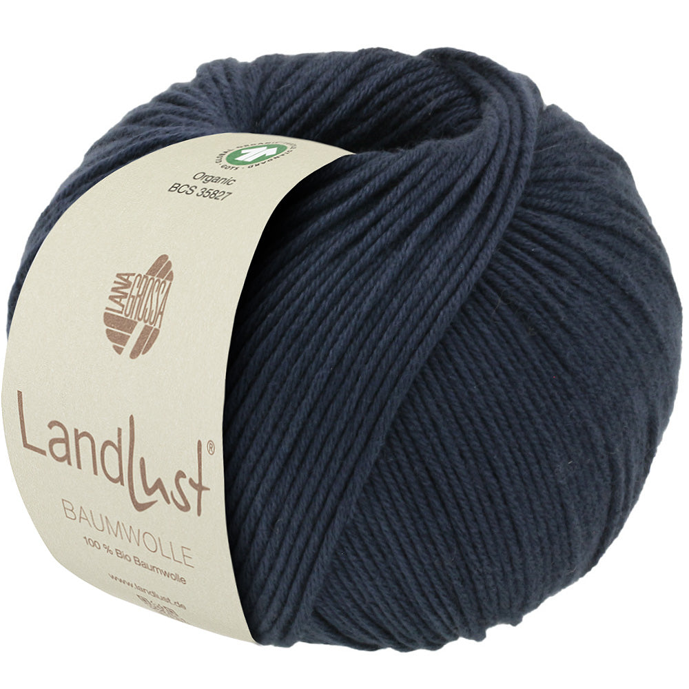 LANDLUST BAUMWOLLE GOTS 0013 von Lana Grossa - Farbe Nachtblau bei knitkiste.de