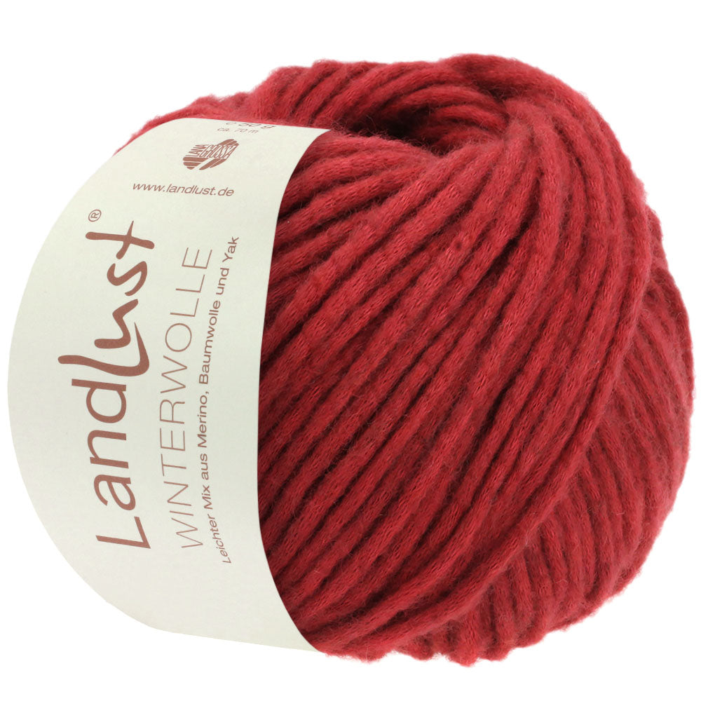 LANDLUST WINTERWOLLE 0004 von Lana Grossa - Farbe Karminrot Meliert bei knitkiste.de