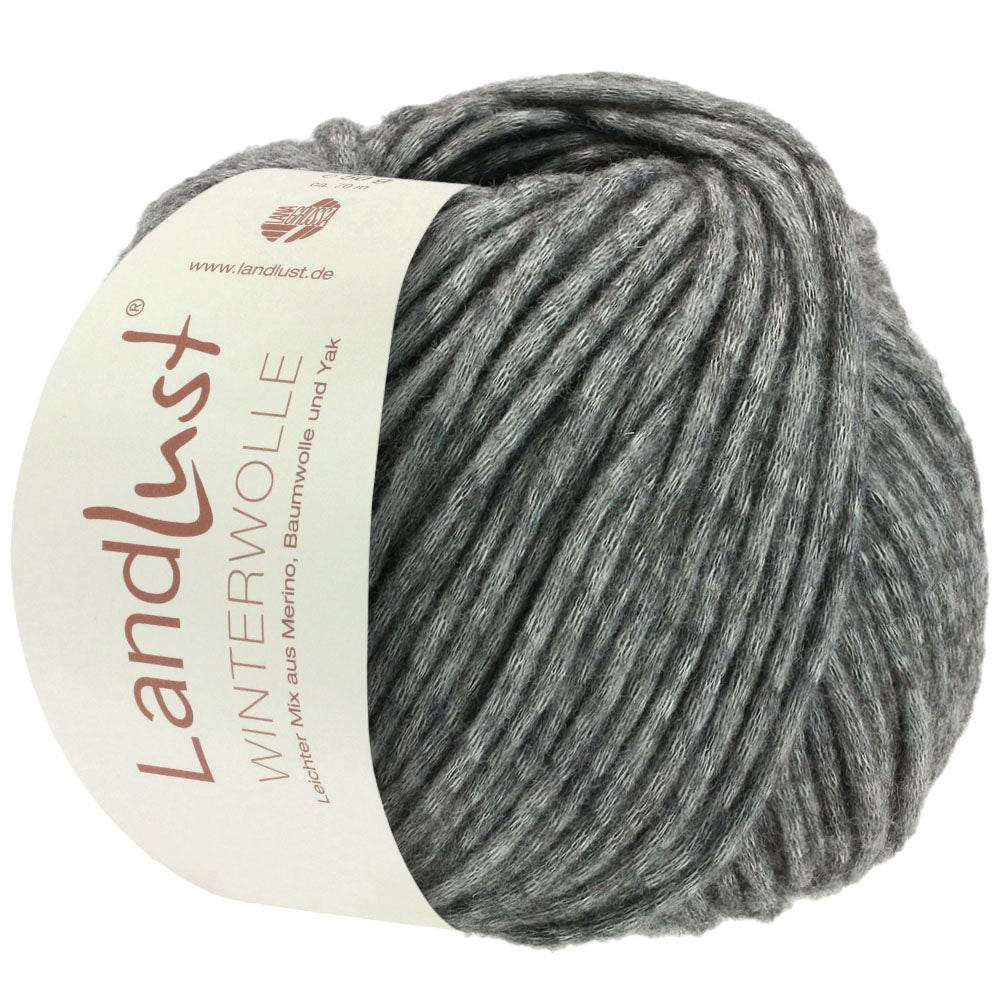 LANDLUST WINTERWOLLE 0008 von Lana Grossa - Farbe Mittelgrau Meliert bei knitkiste.de