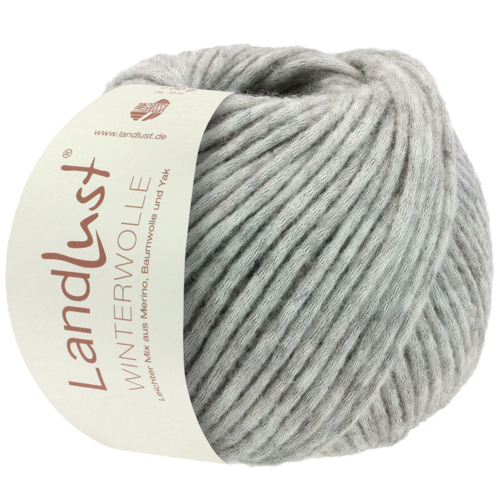 LANDLUST WINTERWOLLE 0009 von Lana Grossa - Farbe Hellgrau Meliert bei knitkiste.de