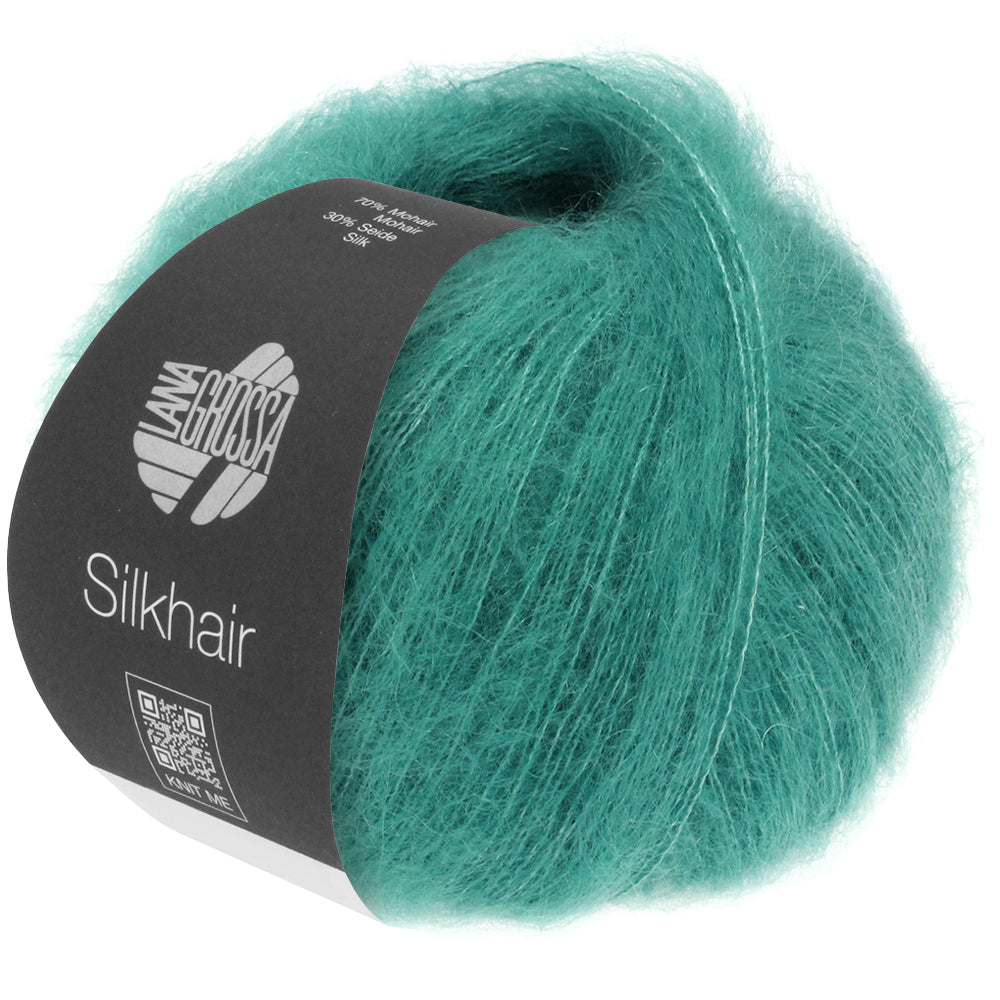 Lana Grossa SILKHAIR 0204, hellpetrol