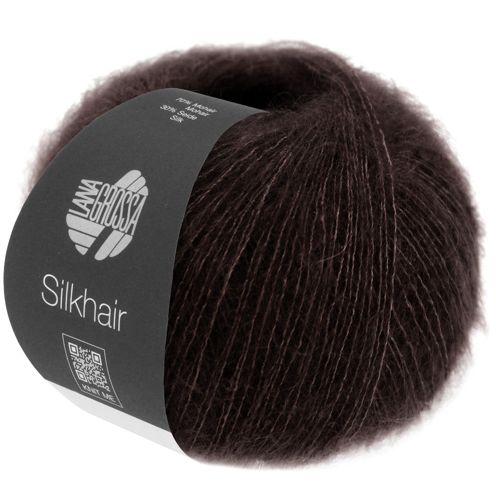 Lana Grossa SILKHAIR 0209, schwarzbraun